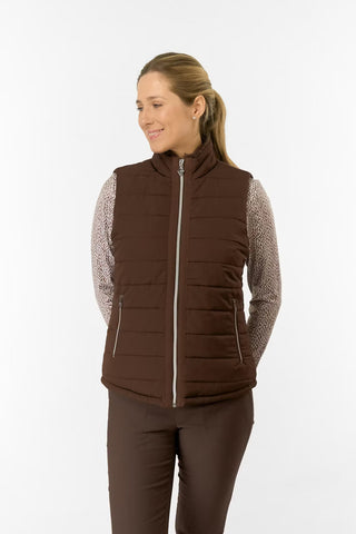 Hemisphere Fur Gilet - Cocoa Powder