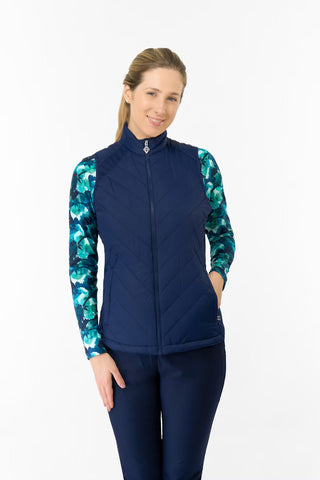 Josie Stretch Panel Ladies Gilet - Navy