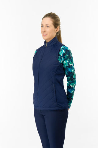 Josie Stretch Panel Ladies Gilet - Navy