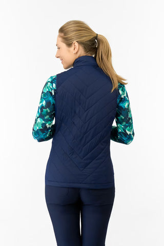 Josie Stretch Panel Ladies Gilet - Navy
