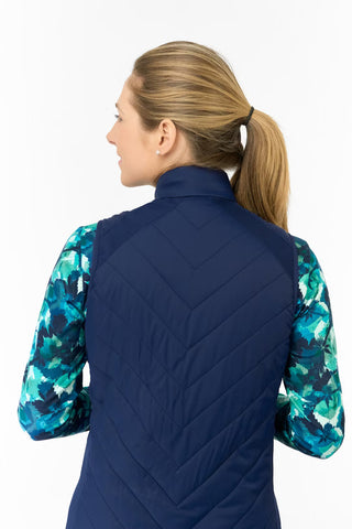 Josie Stretch Panel Ladies Gilet - Navy