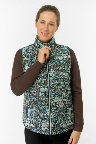 Kimberly Printed Gilet - Gilded Aspen