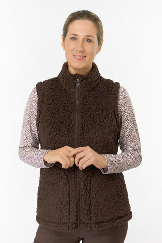 Dolly Fleece Gilet - Cocoa Powder