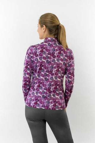 Arusha Long Sleeve Mid Layer - Berry Bokeh