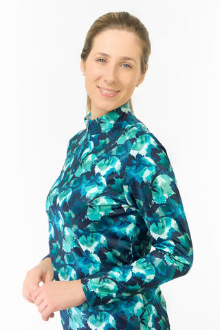 Arusha Long Sleeve Mid Layer - Leaf Lagoon