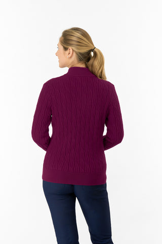 Ladies Sorrell Lined Jumper (Margot Knit) - Morello Cherry