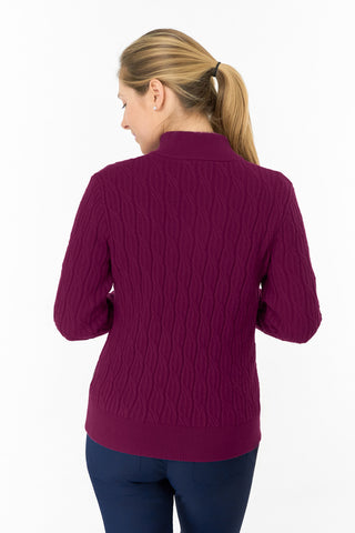 Ladies Sorrell Lined Jumper (Margot Knit) - Morello Cherry