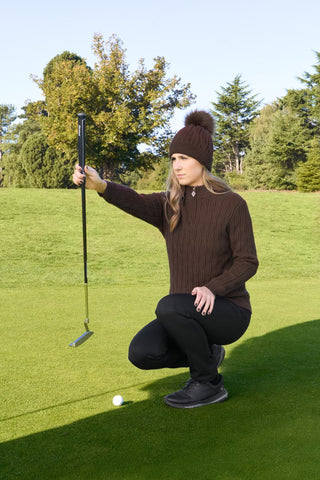 Ladies Sorrell Lined Jumper (Margot Knit) - Cocoa Powder