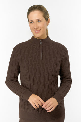 Ladies Sorrell Lined Jumper (Margot Knit) - Cocoa Powder