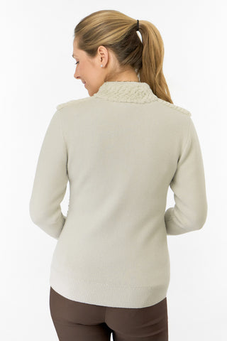 Ellisa Faux Fur Cardigan - Oyster