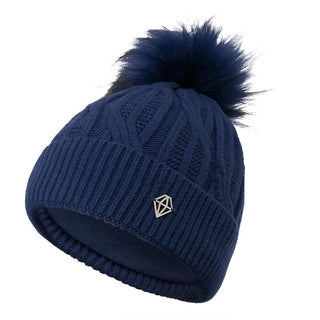 Greta Margot Knit Waterproof Bobble Hat - Navy