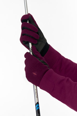 Glacier Fleece Gloves (Pair) - Morello Cherry