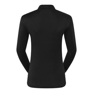 Pure Golf Cove Long Sleeve Zip Top - Black