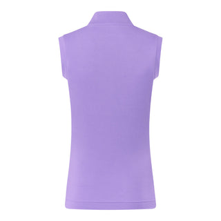 Pure Golf Jasmine Sleeveless Golf Polo Shirt - Deep Lilac