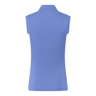 Pure Golf Jasmine Sleeveless Golf Polo Shirt - Cornflower