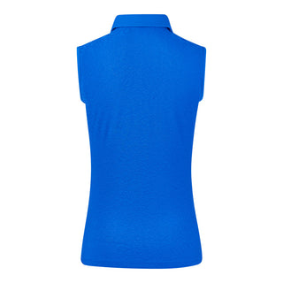 Christy-Jacquard Sleeveless Polo Shirt - Royal Blue