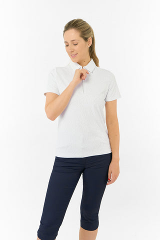 Rebecca Lily PWP Short Sleeve Polo Golf Shirt - White