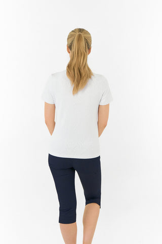 Rebecca Lily PWP Short Sleeve Polo Golf Shirt - White