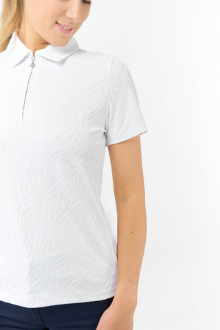 Rebecca Lily PWP Short Sleeve Polo Golf Shirt - White