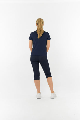 Rebecca Lily PWP Short Sleeve Polo Golf Shirt - Navy