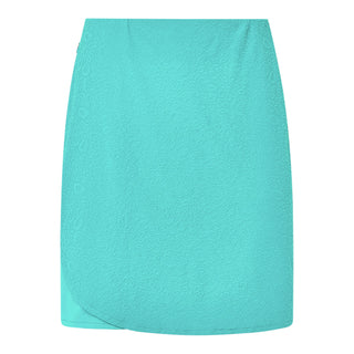 Ava-Jacquard Pull-On Ladies Golf Skort - Ocean