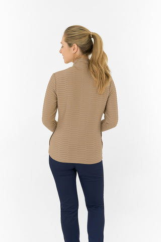 Poppy PWP Textured Ladies Golf Jacket - Sandstone