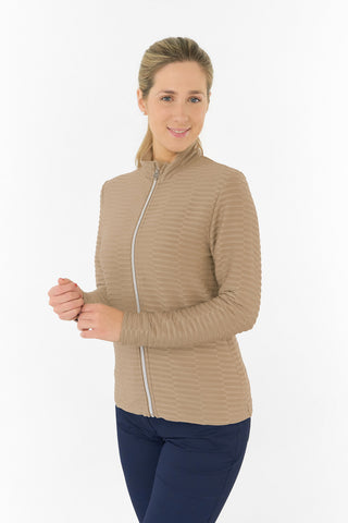 Poppy PWP Textured Ladies Golf Jacket - Sandstone