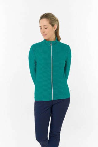 Poppy PWP Textured Ladies Golf Jacket - Teal