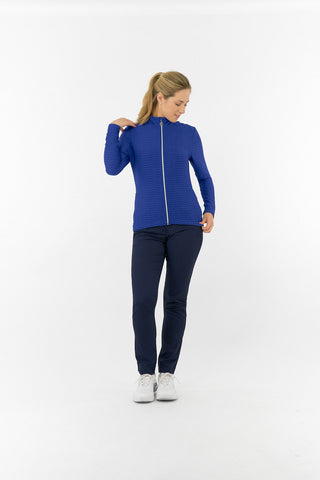 Poppy PWP Textured Ladies Golf Jacket - Yale Navy