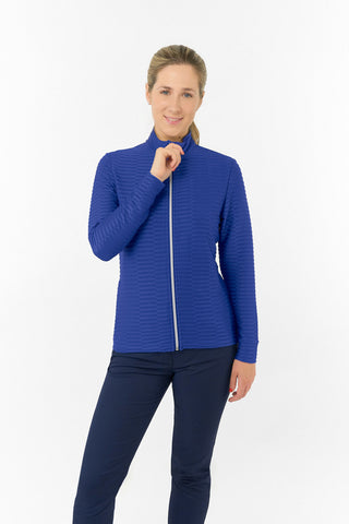 Poppy PWP Textured Ladies Golf Jacket - Yale Navy