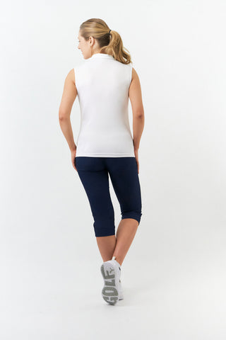 Thrive2 Sleeveless Ladies Golf Polo Shirt - White