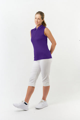 Thrive2 Sleeveless Ladies Golf Polo Shirt - Purple