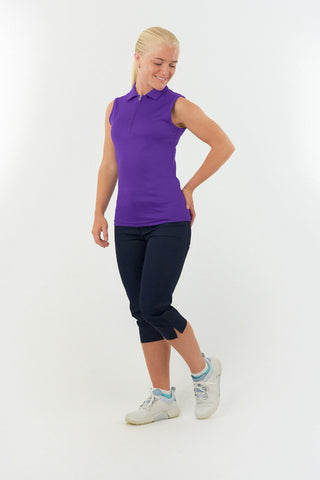 Thrive2 Sleeveless Ladies Golf Polo Shirt - Purple