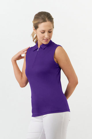 Thrive2 Sleeveless Ladies Golf Polo Shirt - Purple