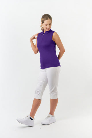 Thrive2 Sleeveless Ladies Golf Polo Shirt - Purple