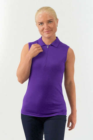 Thrive2 Sleeveless Ladies Golf Polo Shirt - Purple