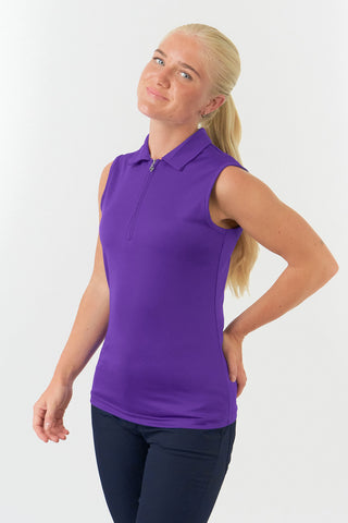 Thrive2 Sleeveless Ladies Golf Polo Shirt - Purple