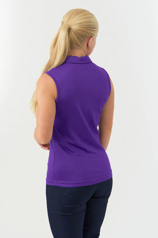 Thrive2 Sleeveless Ladies Golf Polo Shirt - Purple