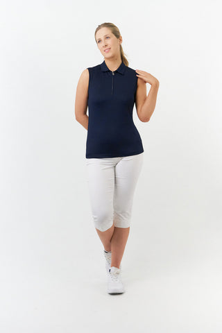 Thrive2 Sleeveless Ladies Golf Polo Shirt - Navy