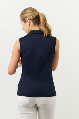 Thrive2 Sleeveless Ladies Golf Polo Shirt - Navy