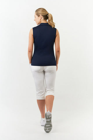 Thrive2 Sleeveless Ladies Golf Polo Shirt - Navy