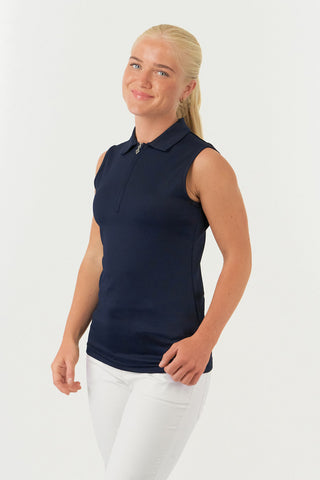 Thrive2 Sleeveless Ladies Golf Polo Shirt - Navy