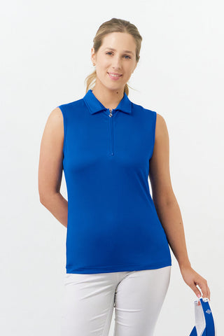 Thrive Ladies Sleeveless Golf Polo Shirts - Royal Blue