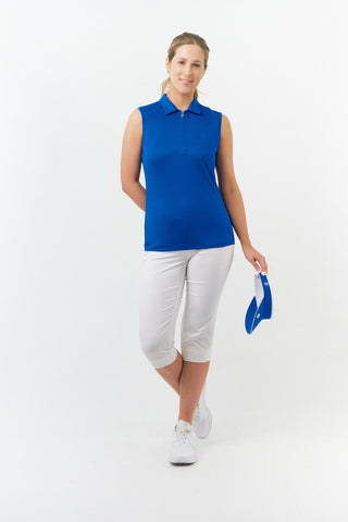 Thrive Ladies Sleeveless Golf Polo Shirts - Royal Blue