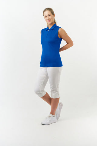Thrive Ladies Sleeveless Golf Polo Shirts - Royal Blue