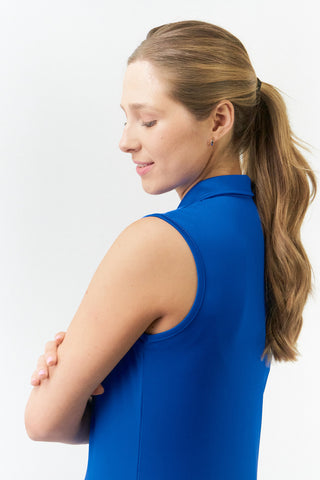 Thrive Ladies Sleeveless Golf Polo Shirts - Royal Blue