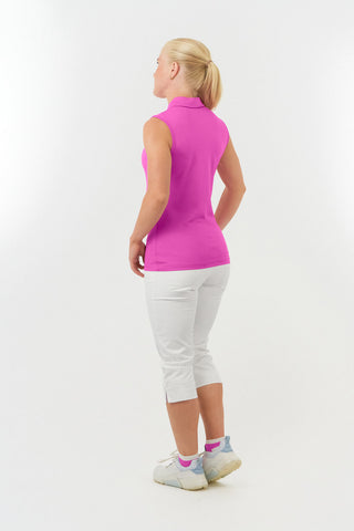 Thrive2 Sleeveless Ladies Golf Polo Shirt - Azalea Pink