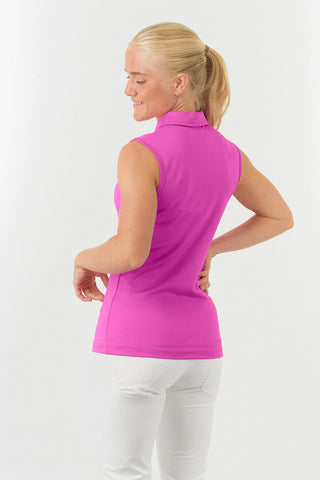 Thrive2 Sleeveless Ladies Golf Polo Shirt - Azalea Pink