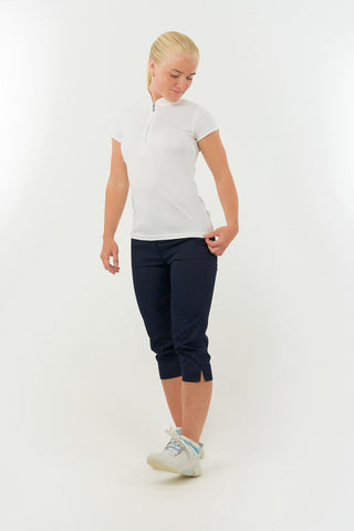 Bloom2 Ladies Cap Sleeve Polo Shirt - White