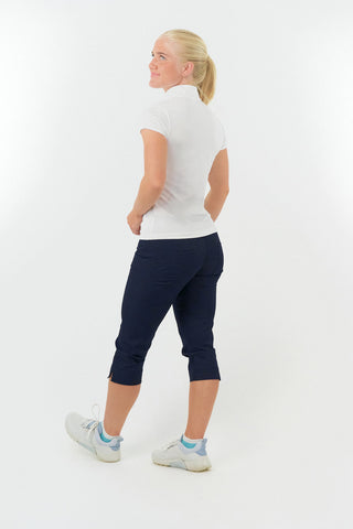 Bloom2 Ladies Cap Sleeve Polo Shirt - White